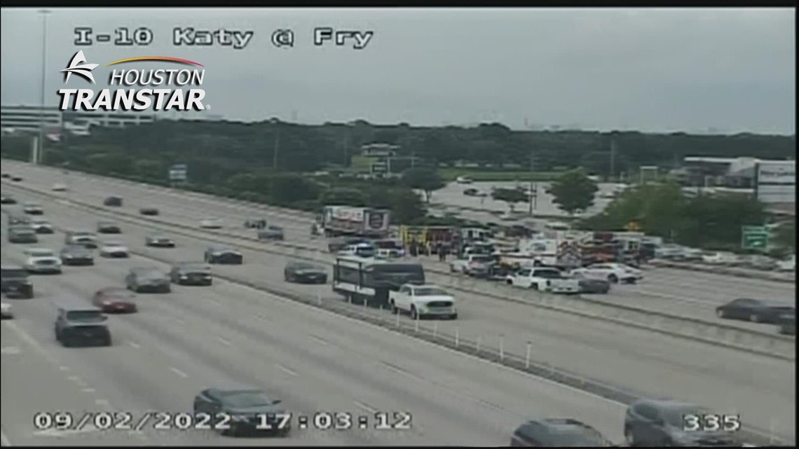 All westbound lanes of Katy Freeway near Barker Cypress closed due to