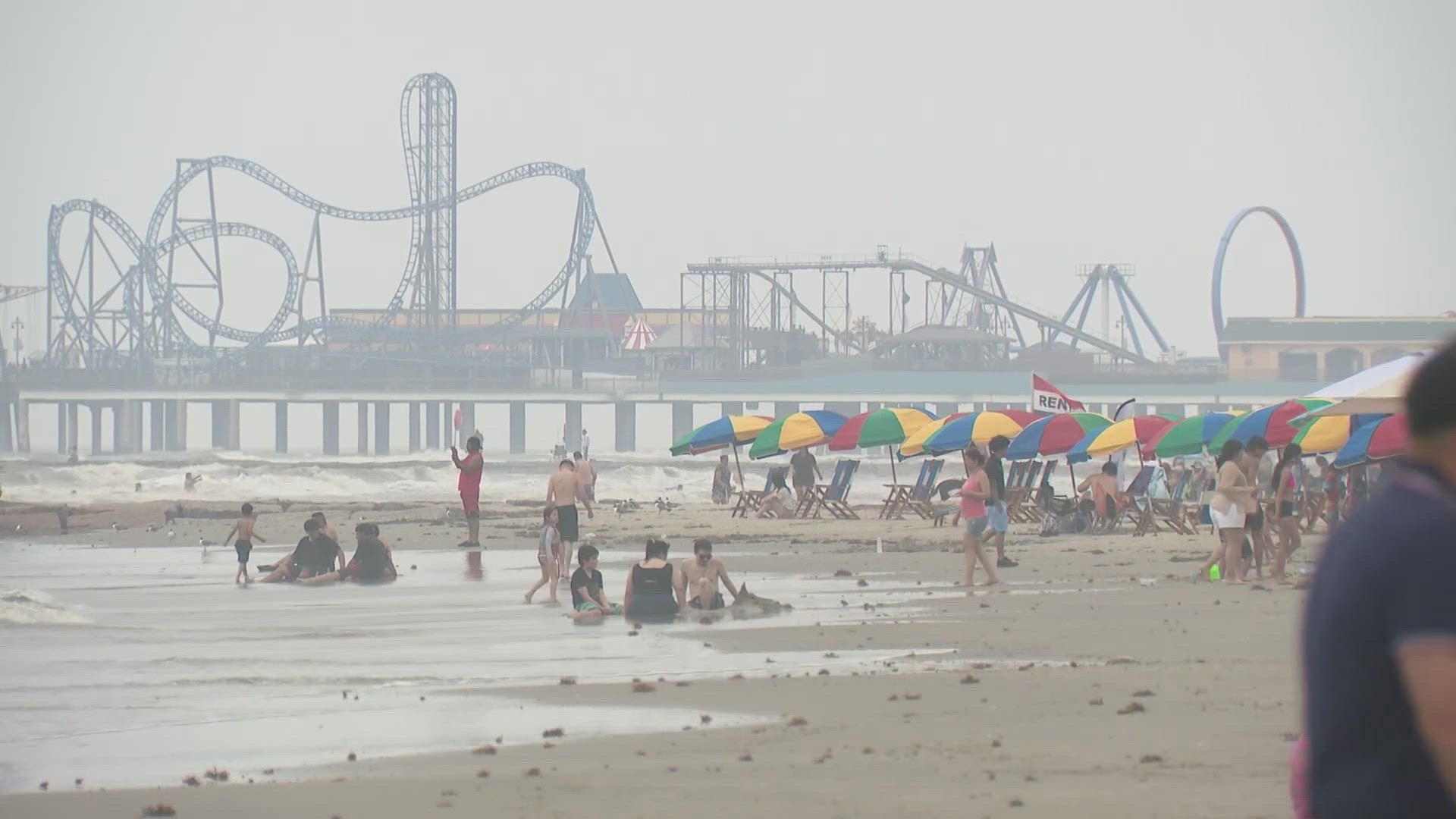 Most beachgoers remained safe as Galveston officials predicted a half-million visitors over the three-day weekend.