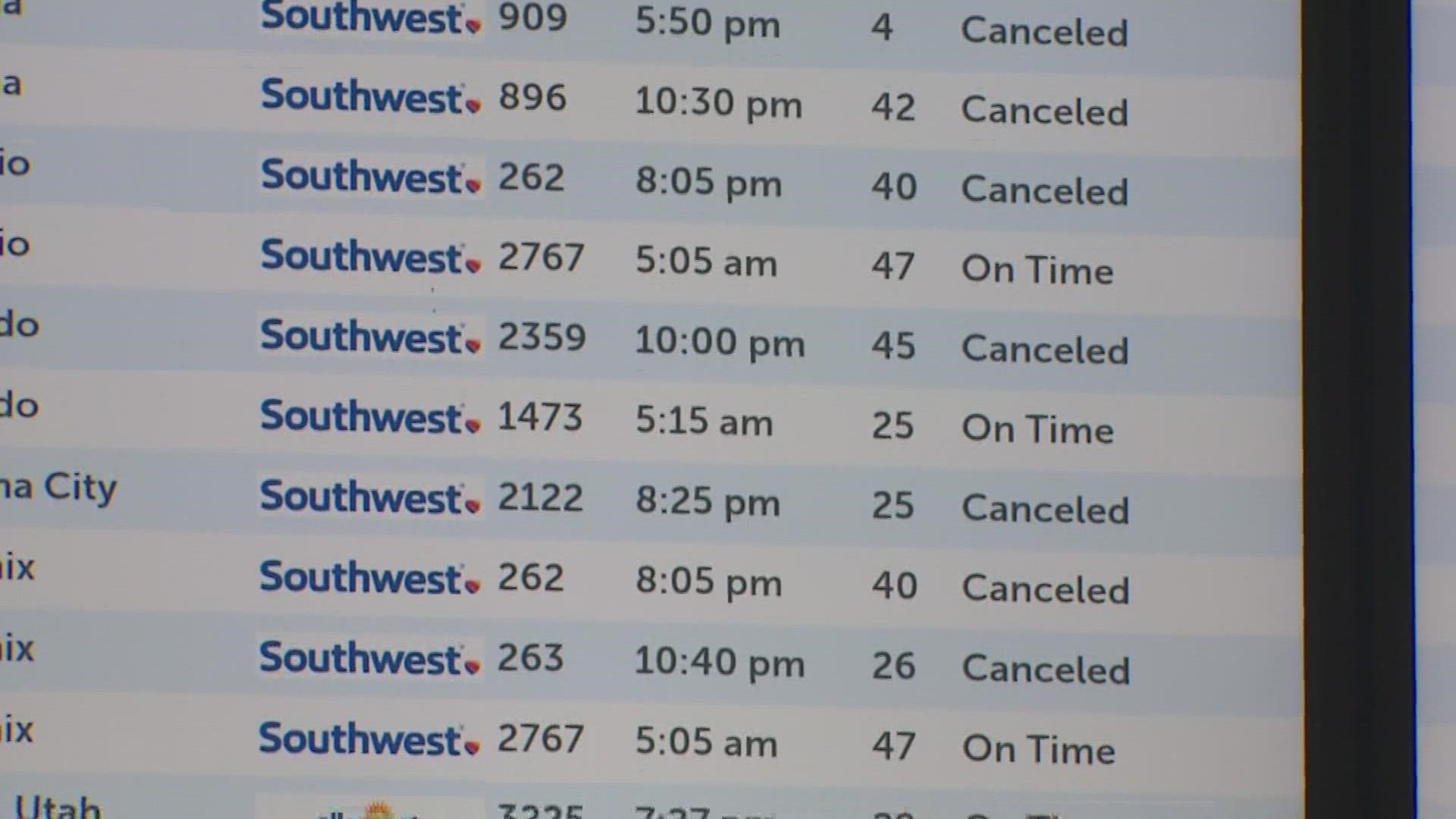 The number of cancellations has been rising. The airline says the weather is to blame.