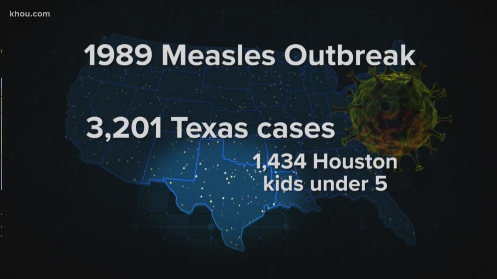 In 1989, there were measles outbreaks in 47 states and the District of Columbia, according to the CDC.