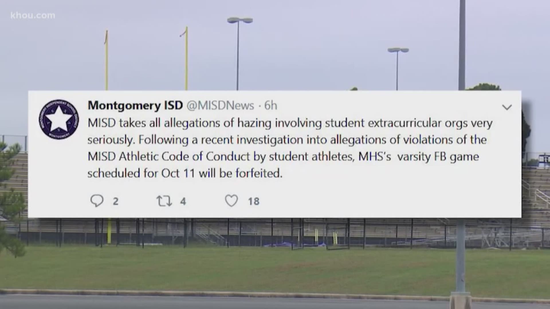 Montgomery County District Attorney Brett Ligon is recusing himself from the investigation into alleged hazing involving Montgomery High School students.