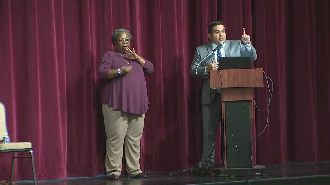 Texas Education Agency public meeting on HISD takeover