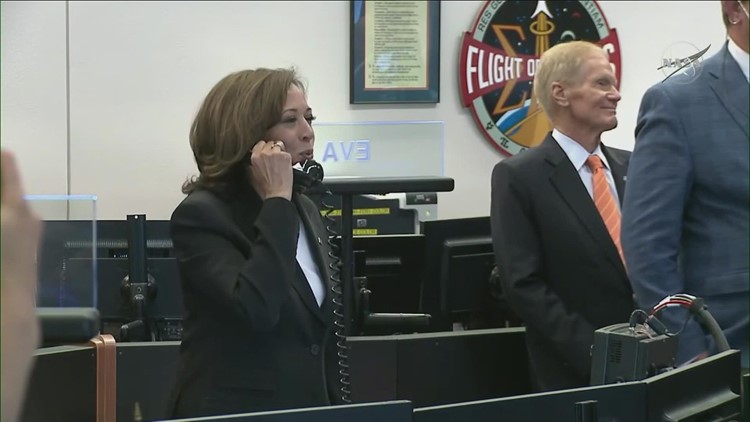 Vice President Kamala Harris visits Houston's Johnson Space Center