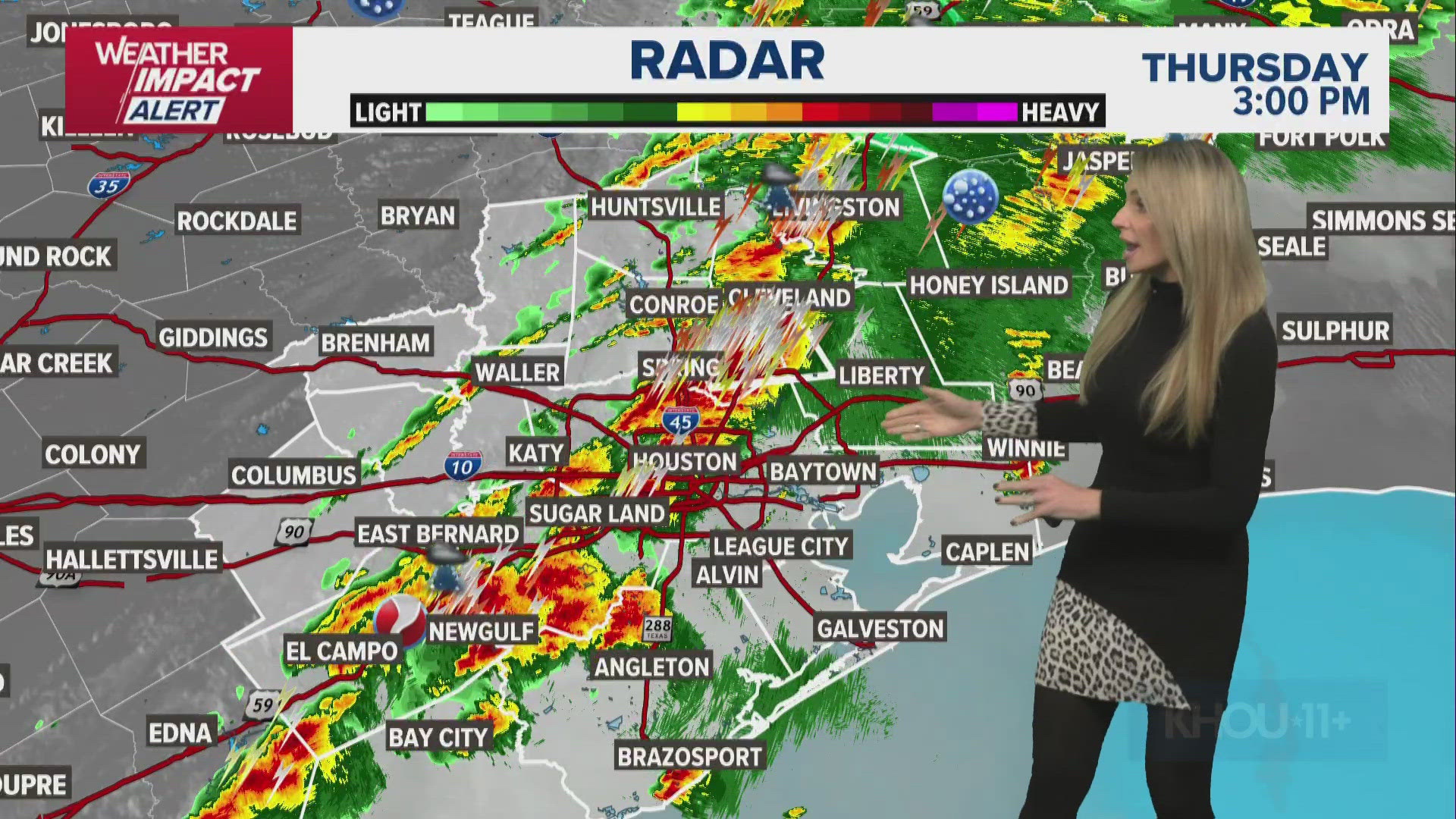 Weather Impact Alert | Update on strong storms moving through Houston ...