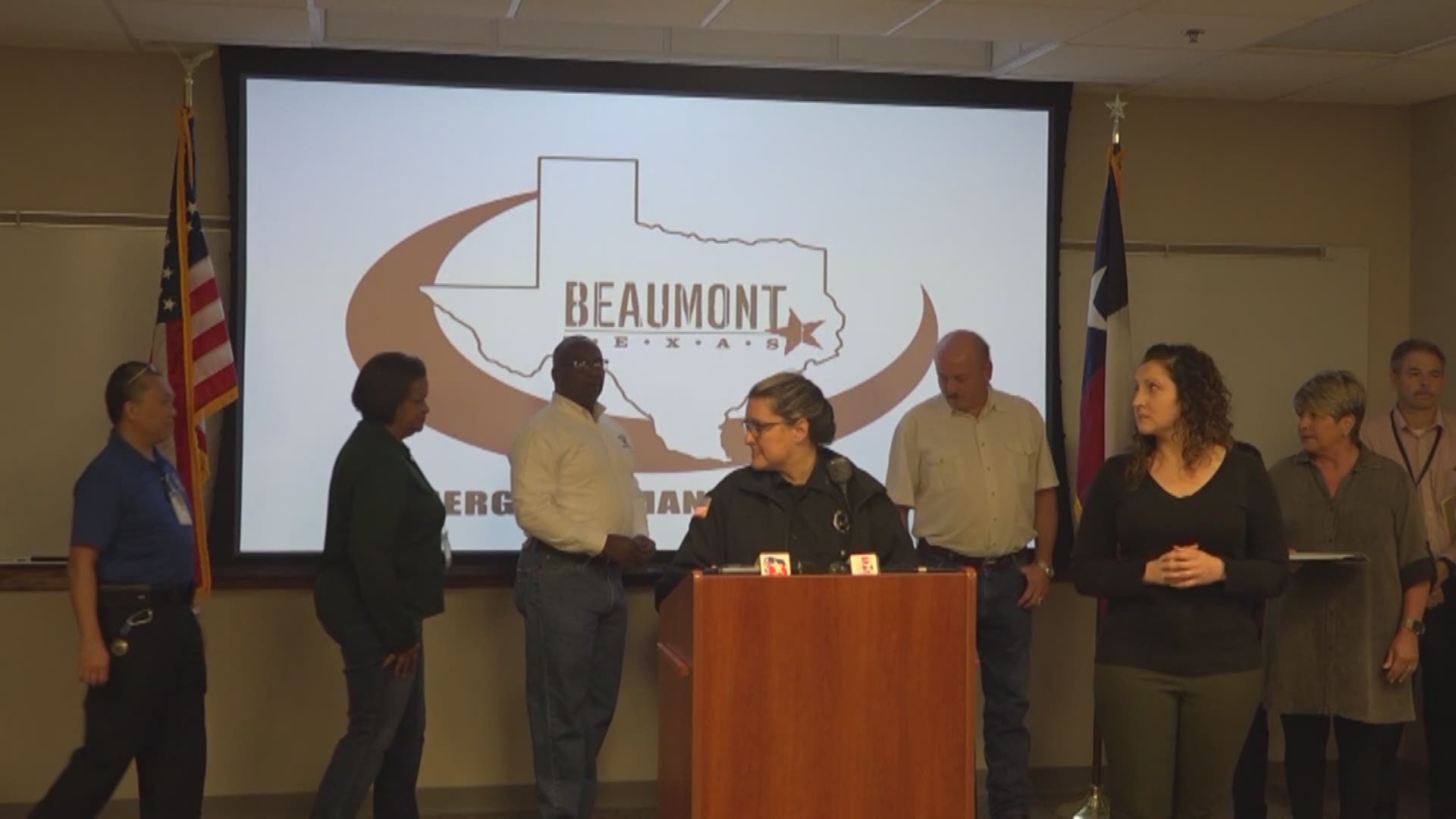 Beaumont police and other officials held a news conference Saturday morning to update progress on Imelda flooding and damage.