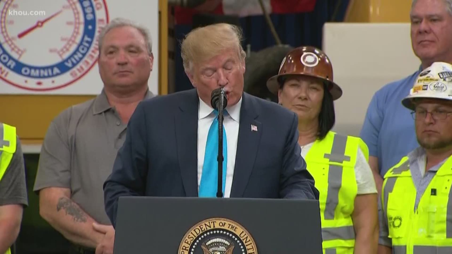 The President made a lot of claims during his visit to Crosby. KHOU 11 Reporter Janelle Bludau is verifying some of the things he said in his speech.