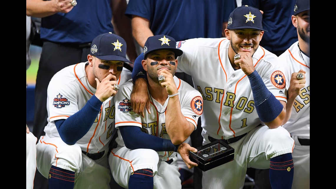 Astros receive their welldeserved World Series rings in pregame