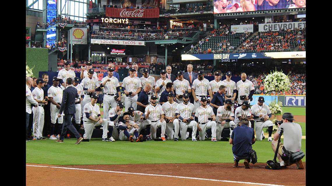 Astros receive their welldeserved World Series rings in pregame