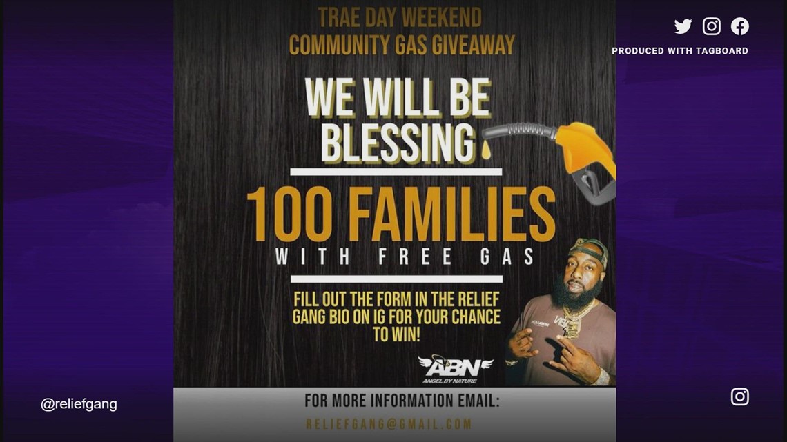 Trae the Truth hosting free gas giveaway