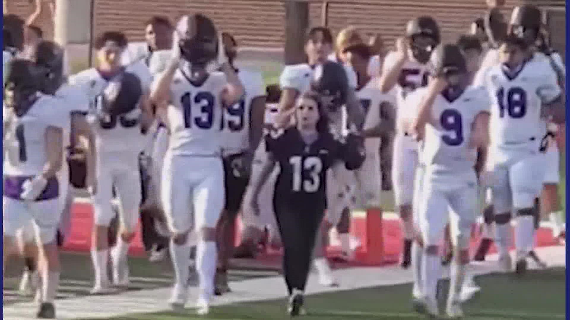 Teen with autism gets dream come true on Fulshear High School football