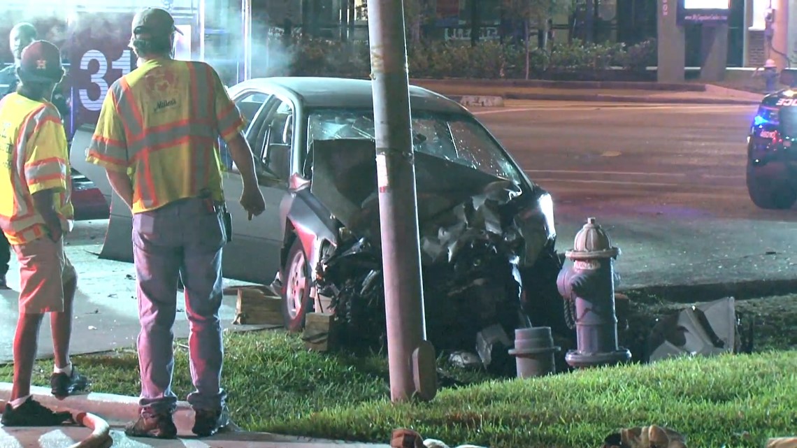 Photos: Driver extricated from car after 2-vehicle collision in NW ...