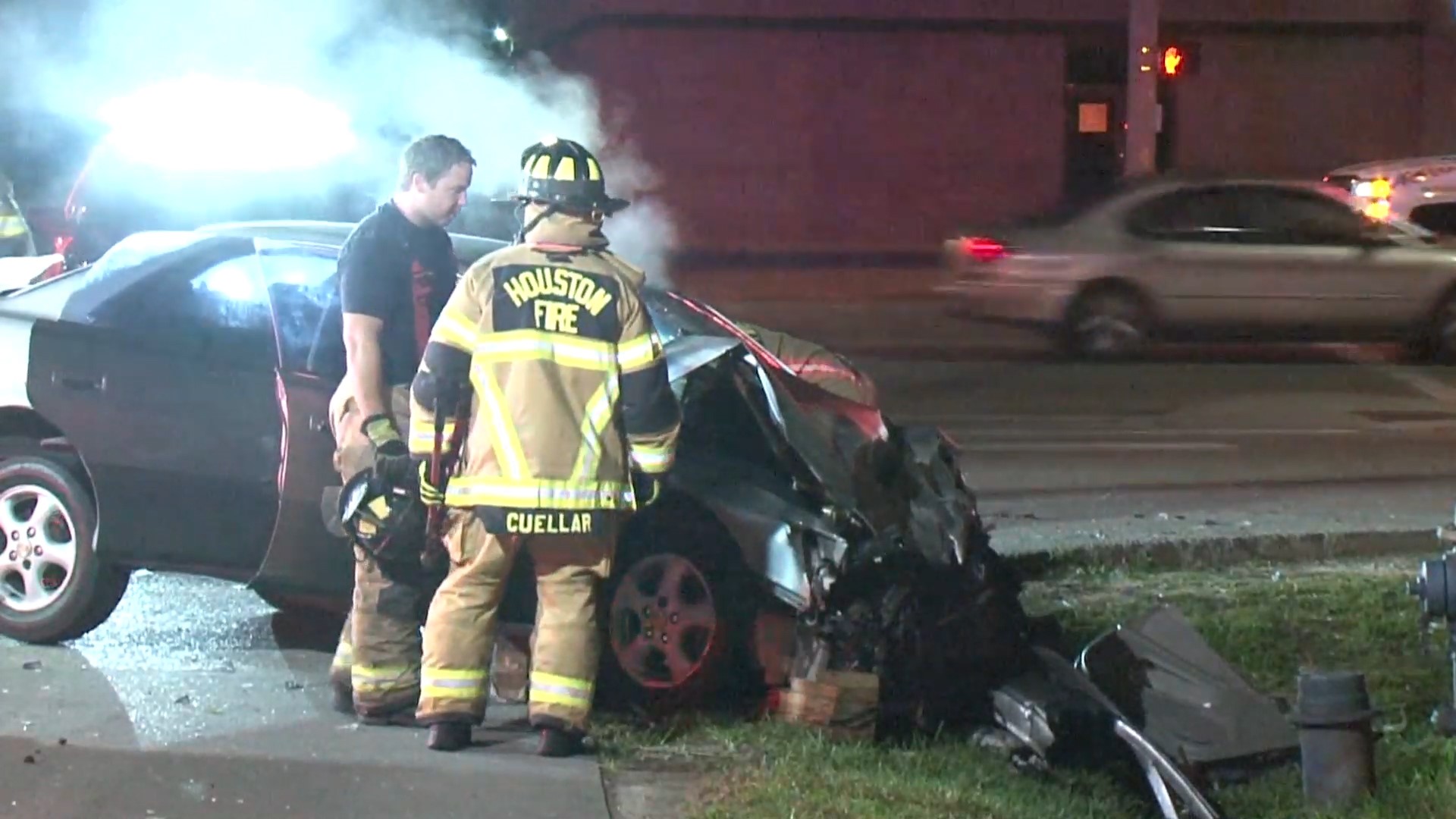 Photos: Driver extricated from car after 2-vehicle collision in NW ...