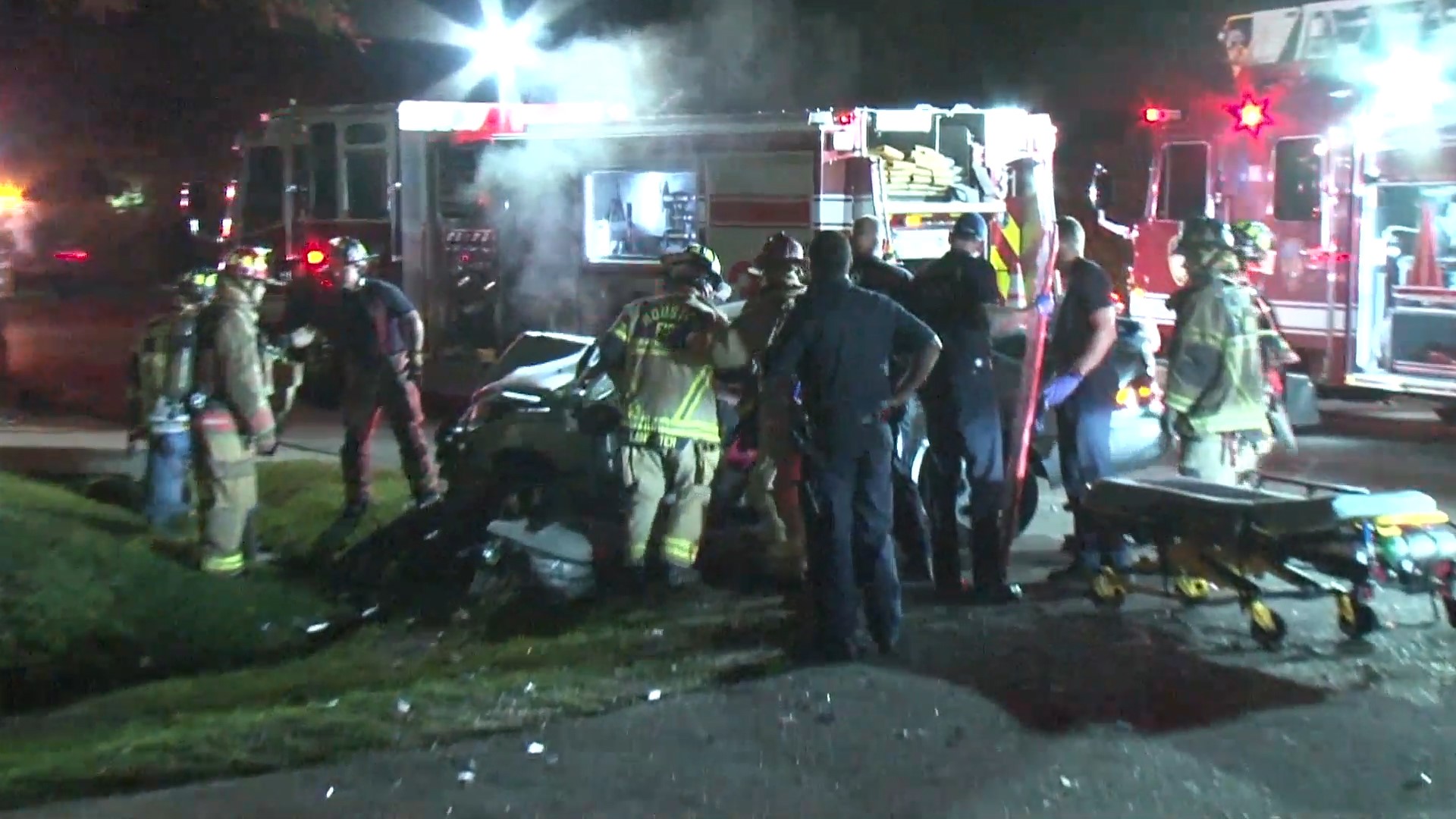 Photos: Driver extricated from car after 2-vehicle collision in NW ...