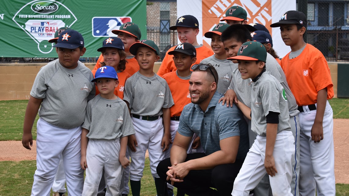 Photos: George Springer plays ball with kids at new ballpark | khou.com