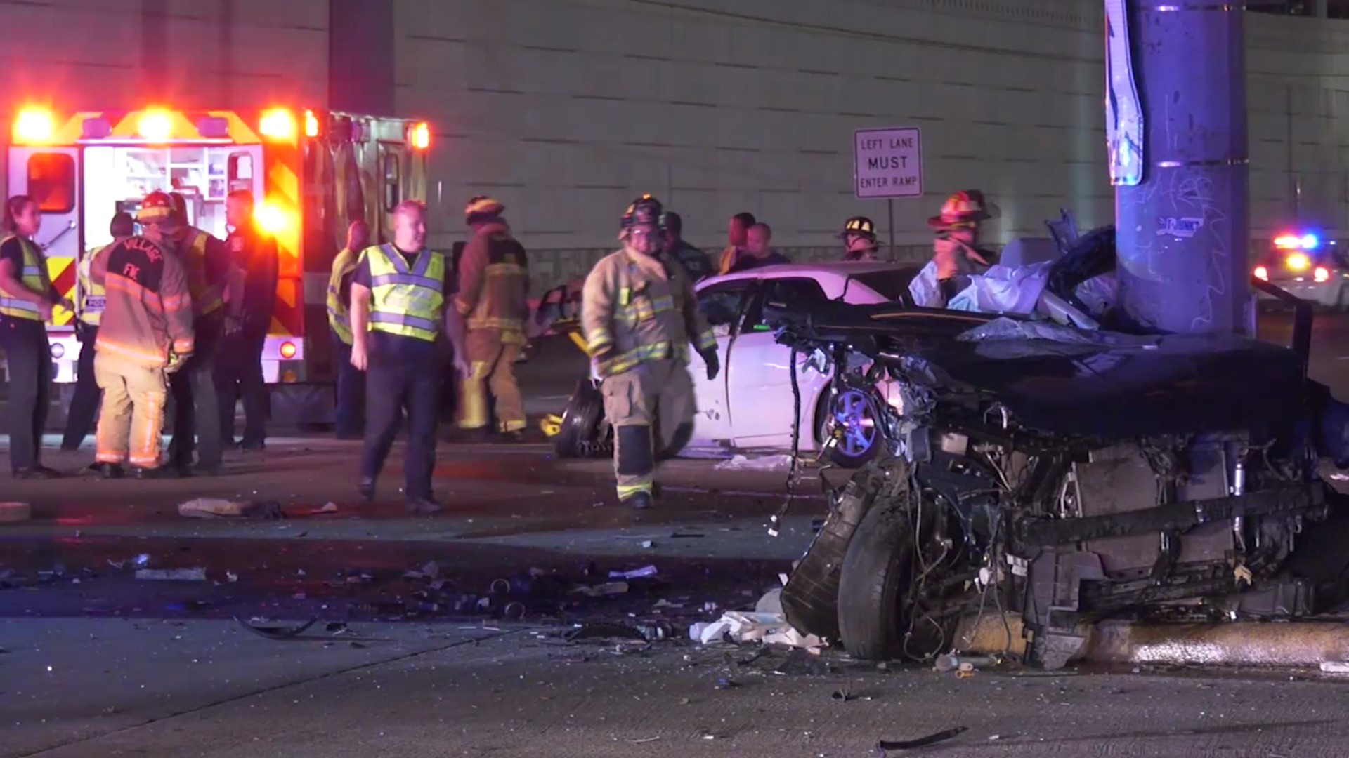 Photos 1 killed when chase ends in crash along Katy Freeway