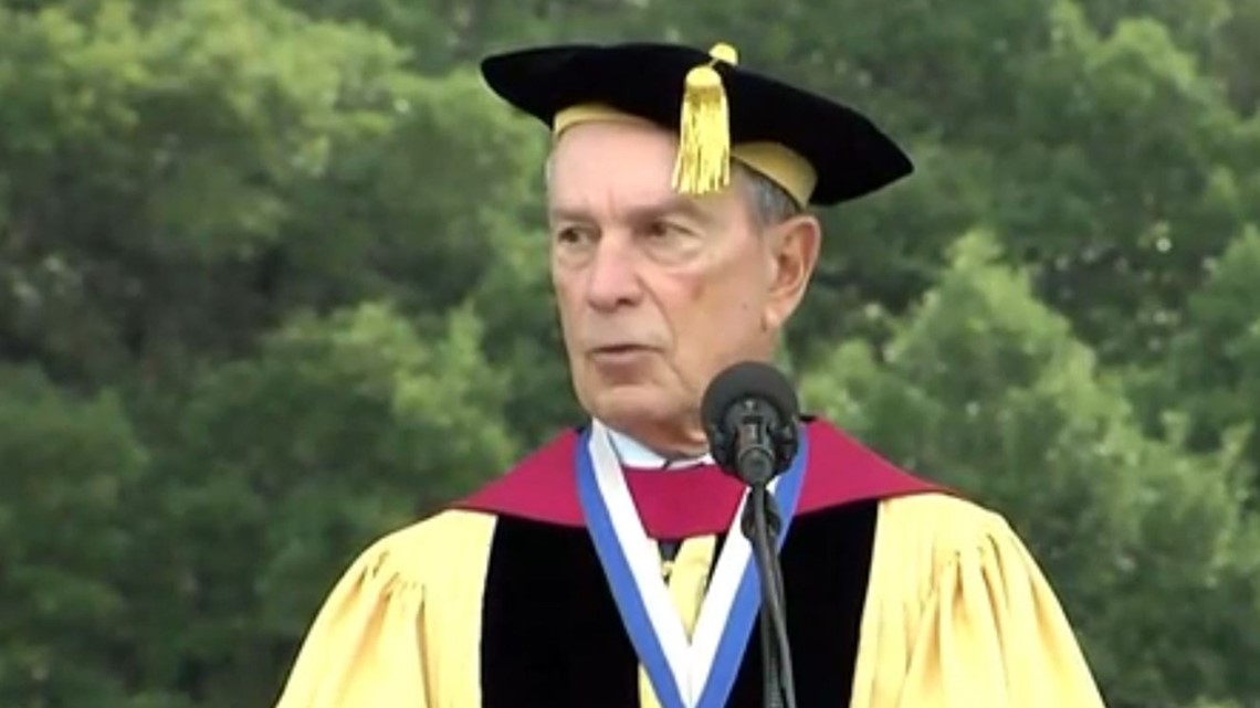 Michael Bloomberg at Rice University commencement Americans facing