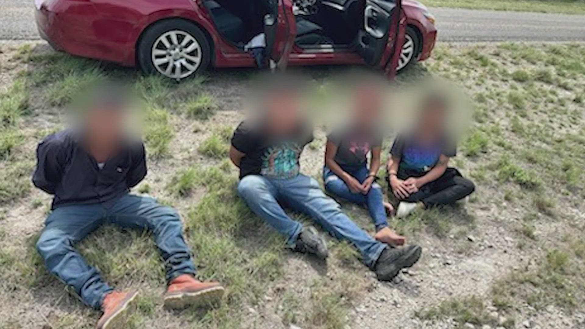 The sheriff's office said Brandan Gracia was being paid to pick up four migrants in the county and then drive them to Houston.