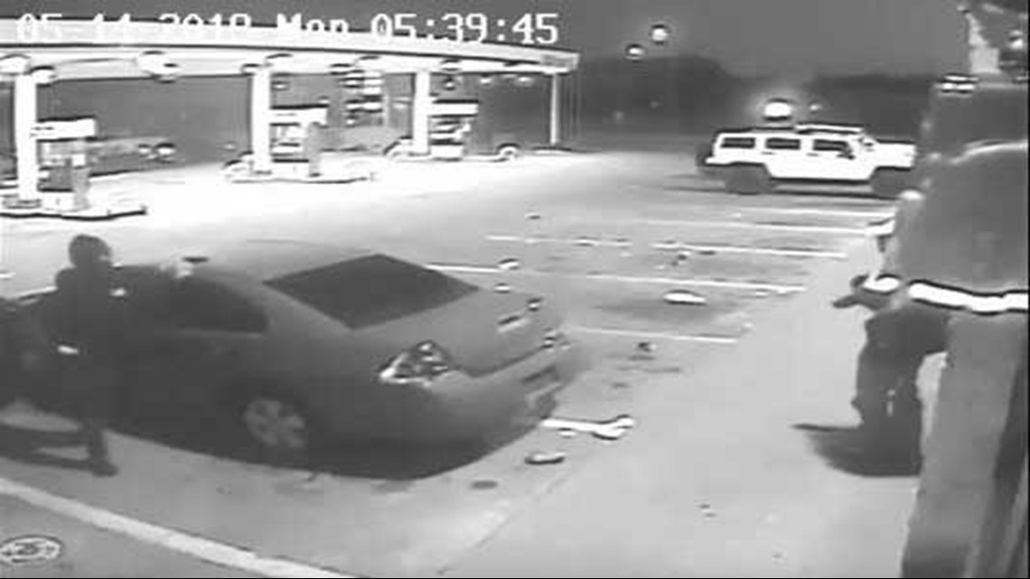 VIDEO Aggravated robbery suspect shoots, injures gas station owner