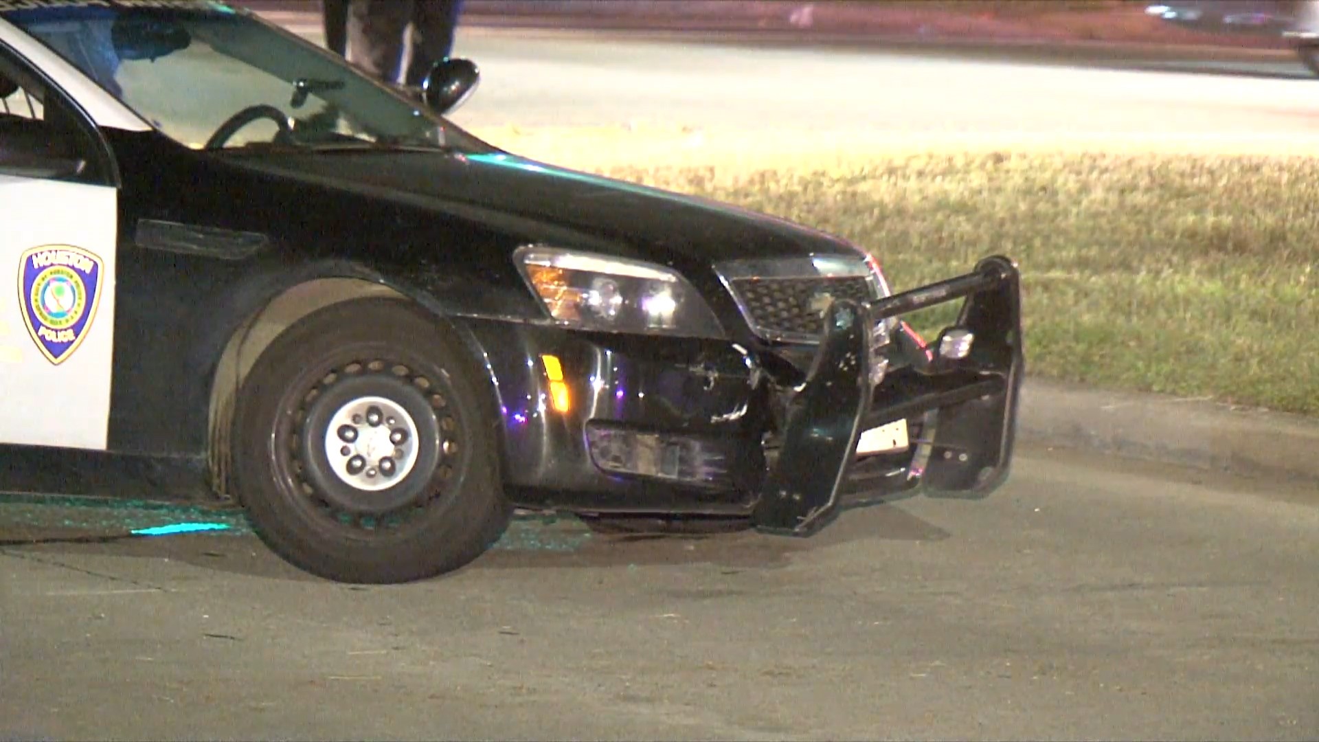 Photos: Suspect rams police car during pursuit, crashes into ditch ...