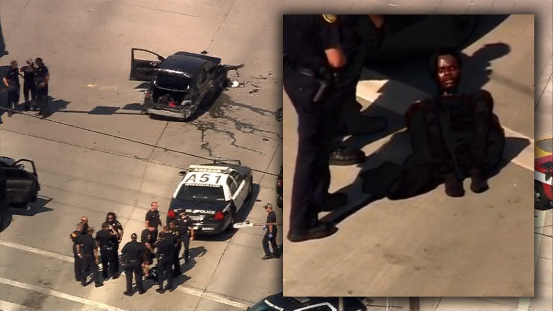 Chase ends in crash, brief standoff near Medical Center