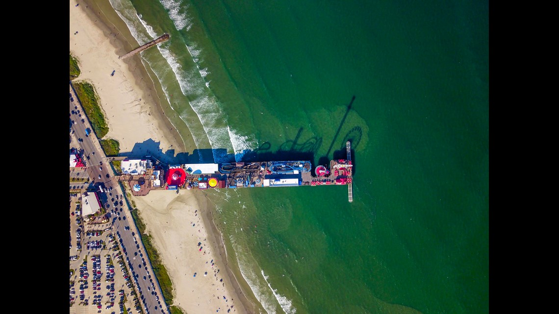 Aerial photos of incredible blue, clear water in Galveston | khou.com