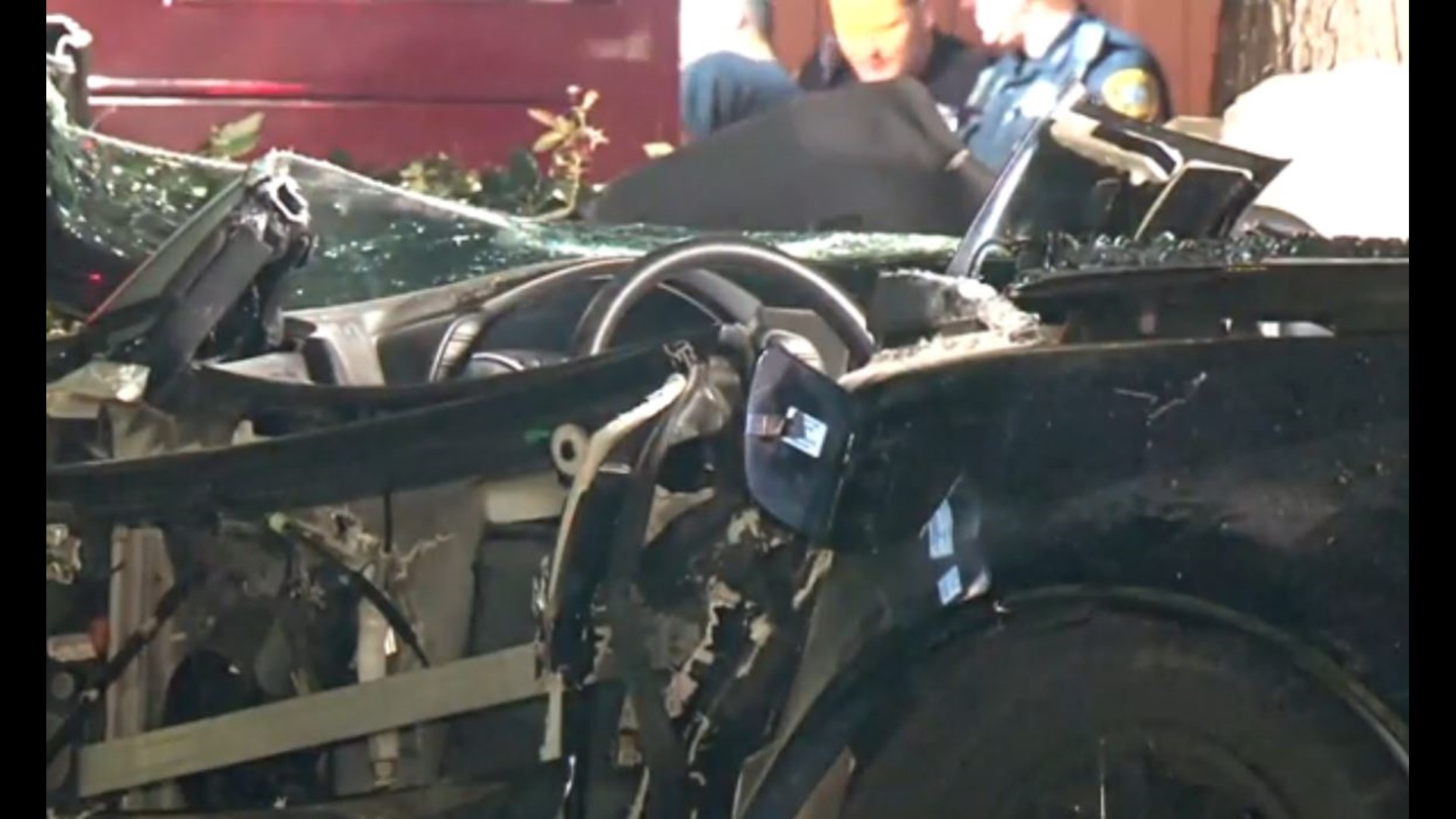2 men hurt, Corvette destroyed in high-speed crash in west Houston ...