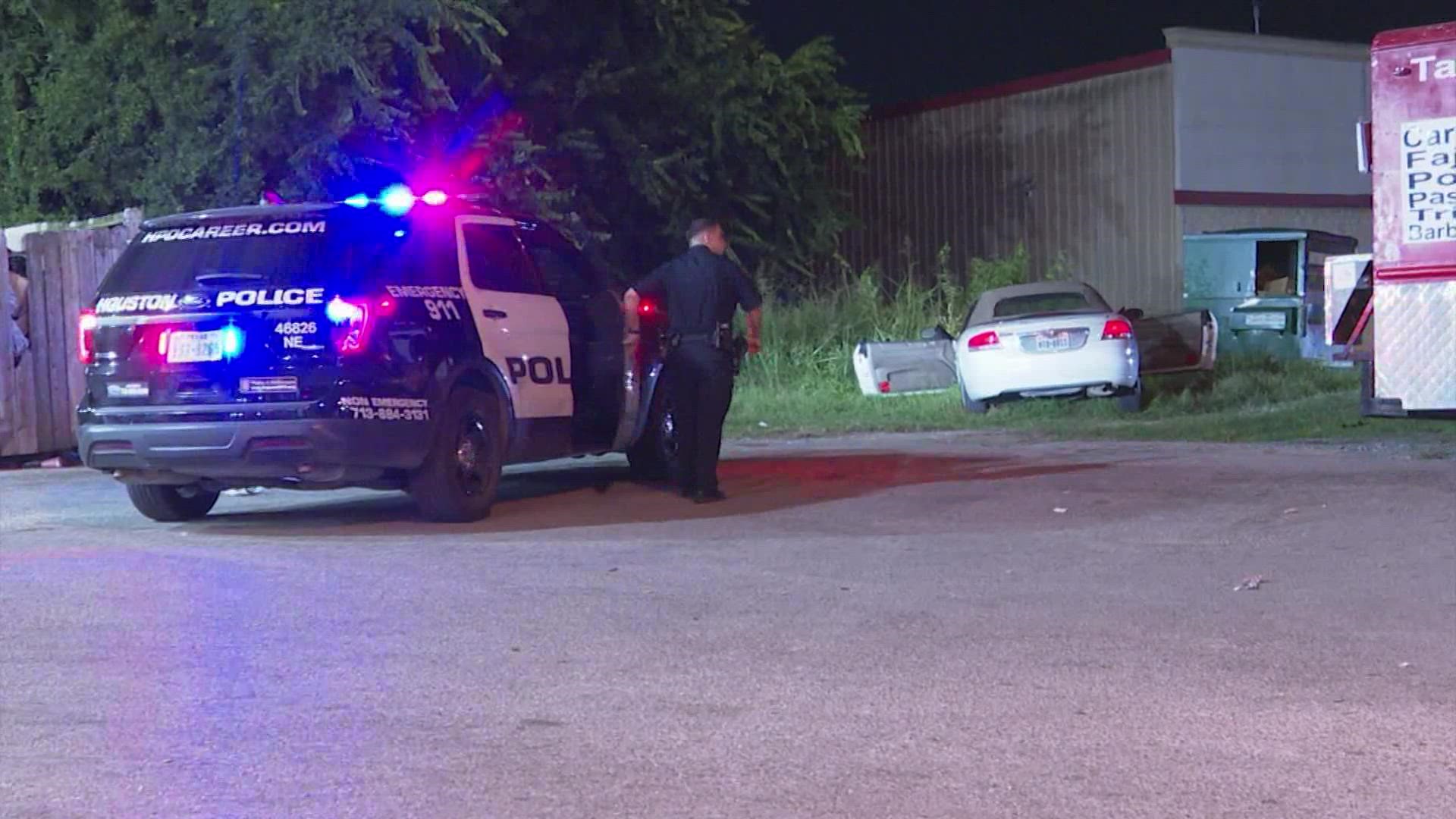 The suspects crashed on Jensen Drive & East Crosstimbers Street and were then taken into custody