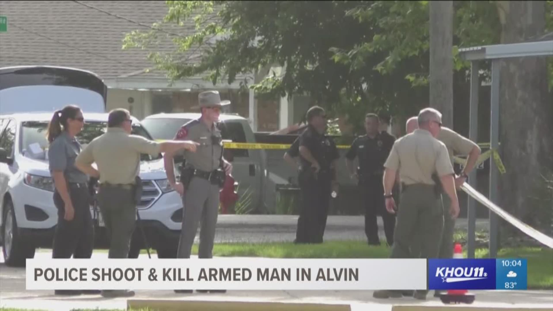 Police in Alvin shot and killed a man who they say was suicidal. Police say the man fired a shot inside of a home and was later spotted outside a church on West Lang Street.