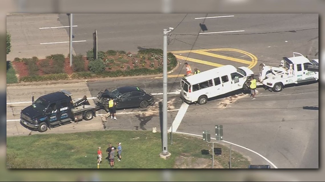 Police: Car hits church van in Texas City, at least a dozen taken to ...