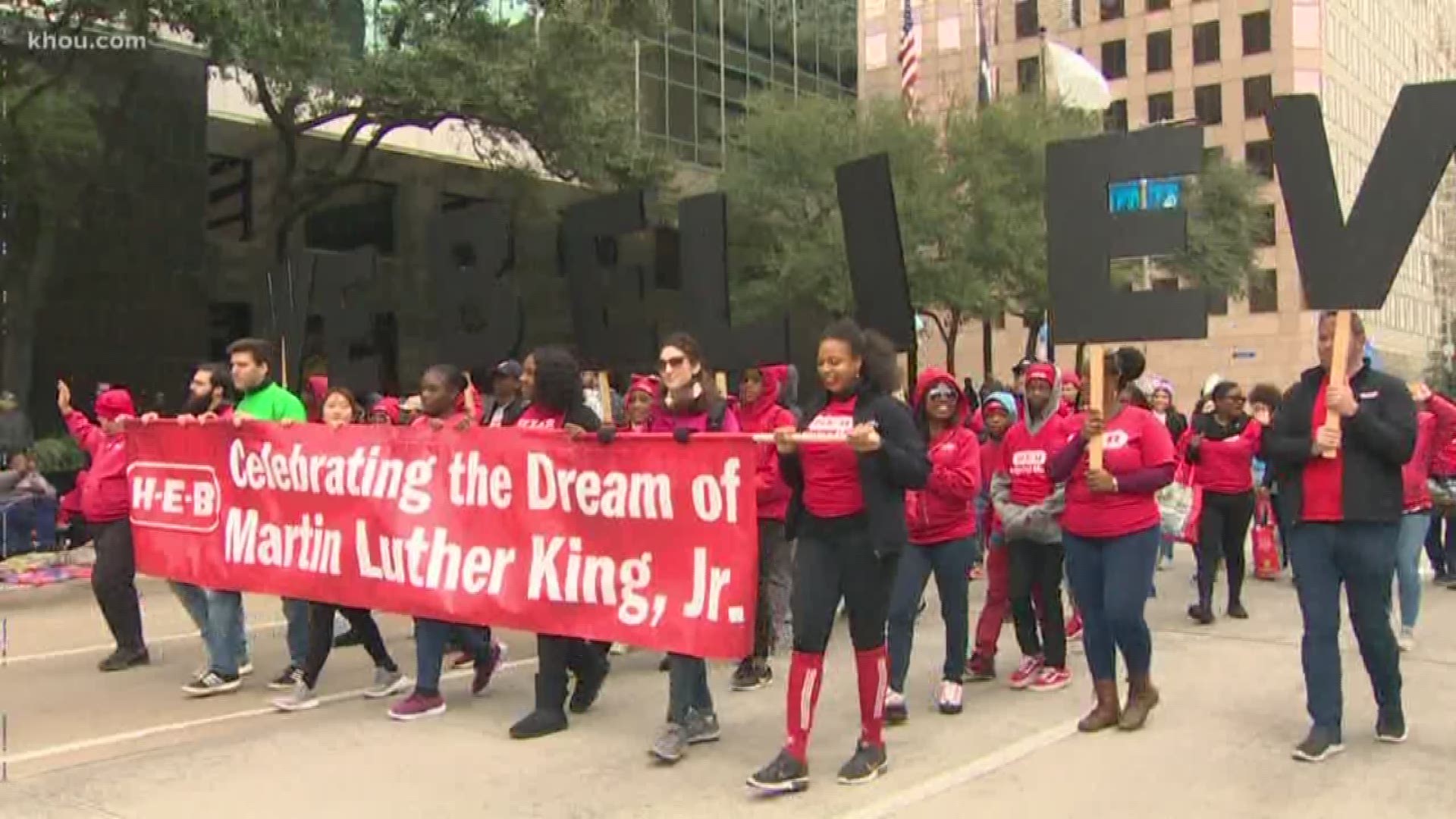 In Houston, MLK Day is celebrated with not one but two parades. The dueling parades happened despite the mayor's call for unity.
