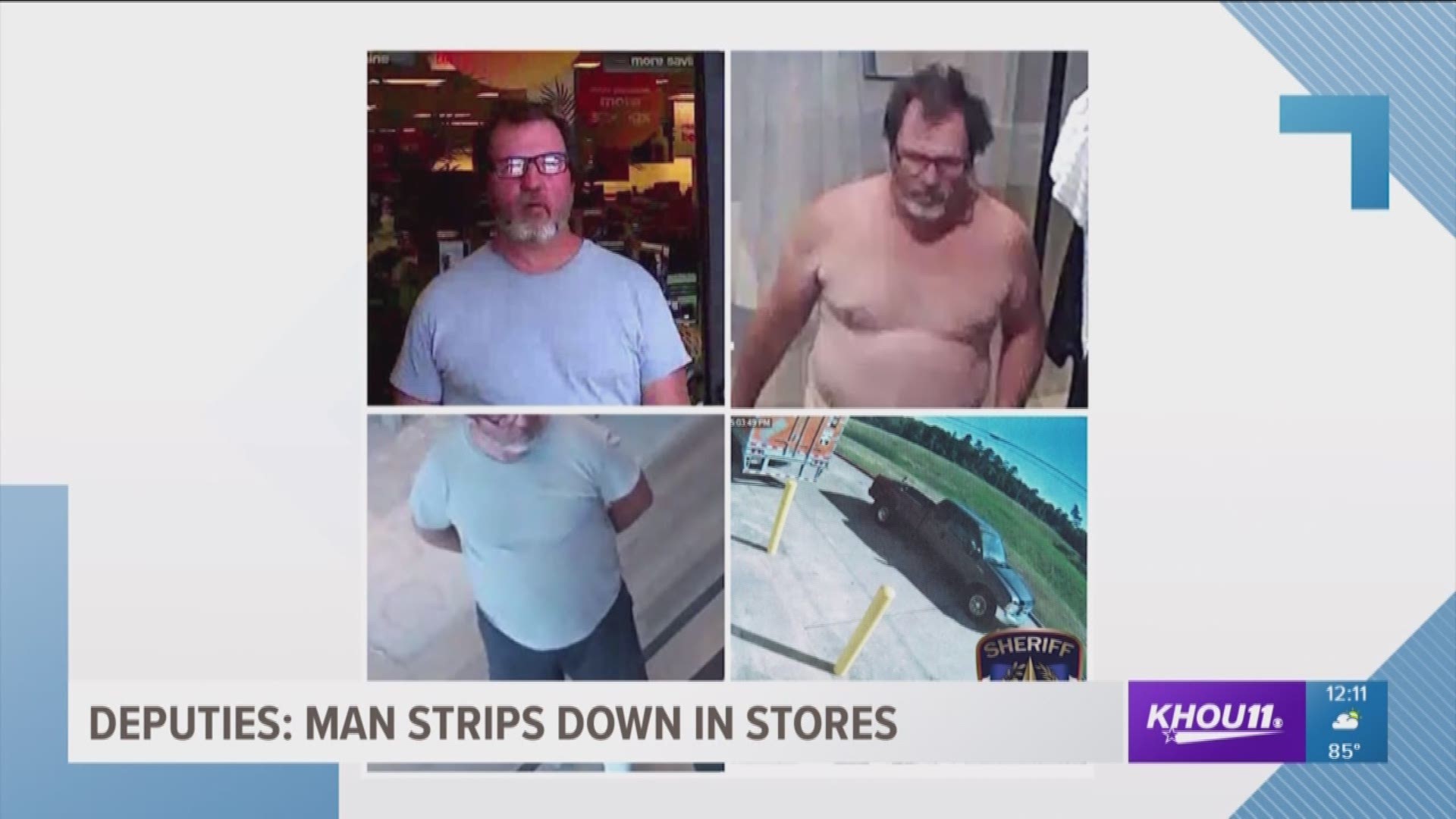 Deputies: Man strips down in stores