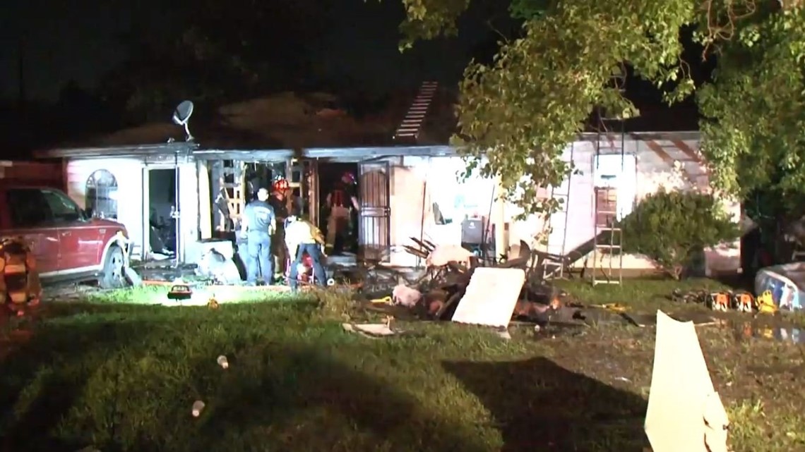 Woman hospitalized, dog dies after house fire in south Houston | khou.com