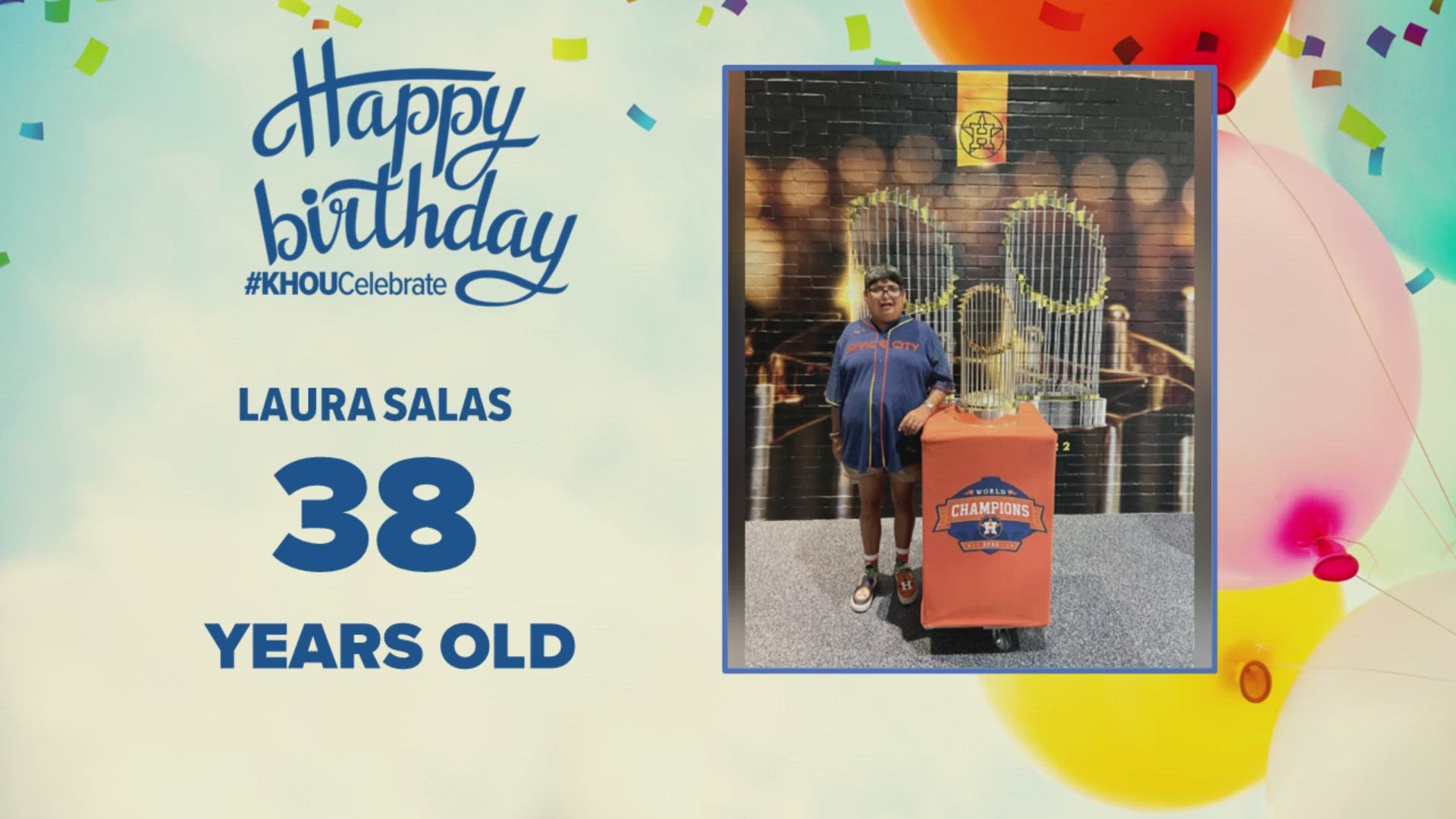 We want to celebrate with you! Text a photo and info about someone celebrating an anniversary or birthday to 713-526-1111.