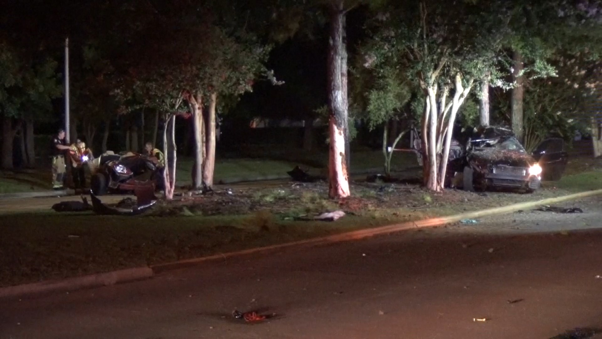 Photos: Crash splits car in half killing two Atascocita High School ...