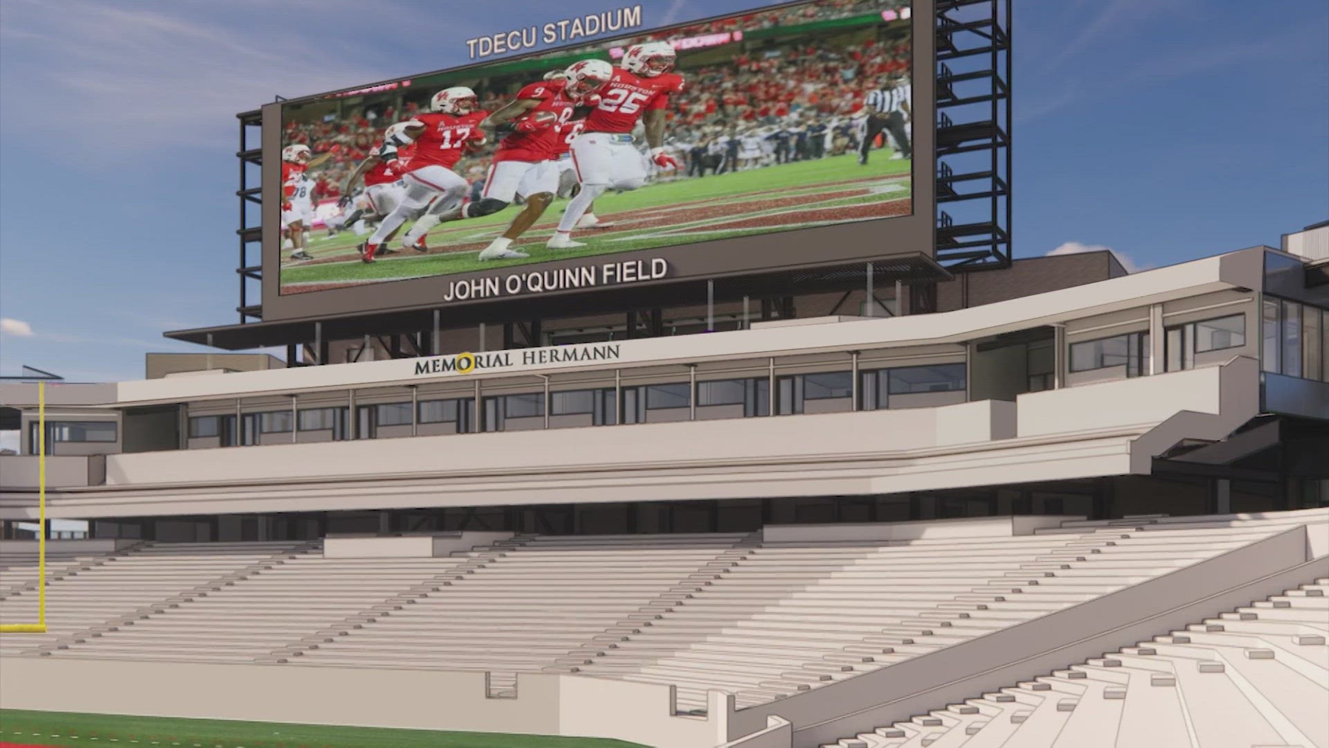 A $130 million football operation center is coming to University of Houston in the next two years thanks to the support of Memorial Hermann Health System.