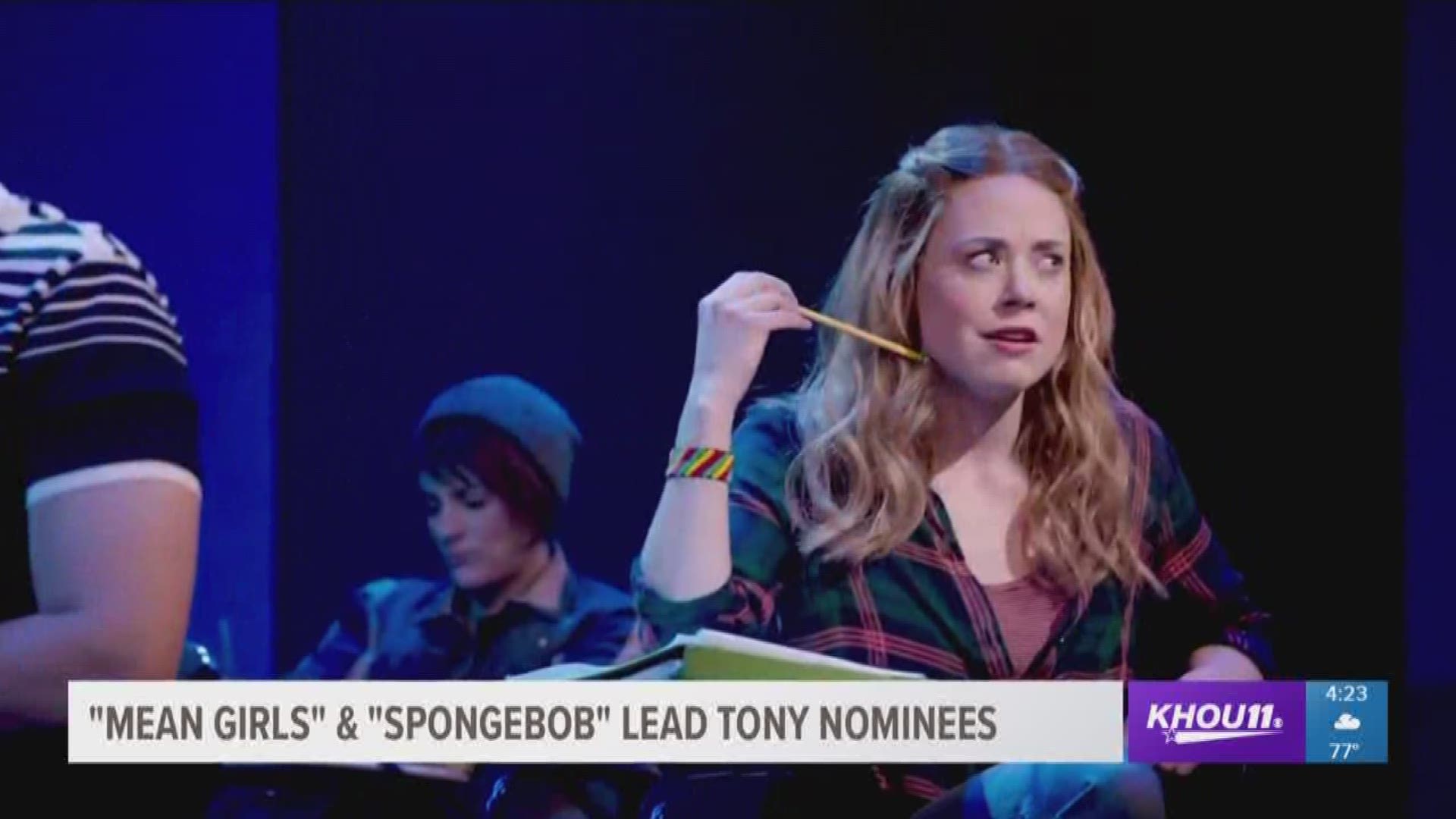 "Mean Girls" and "SpongeBob Squarepants" both have been nominated for 12 Tony awards. They are in the running for Best Musical. 