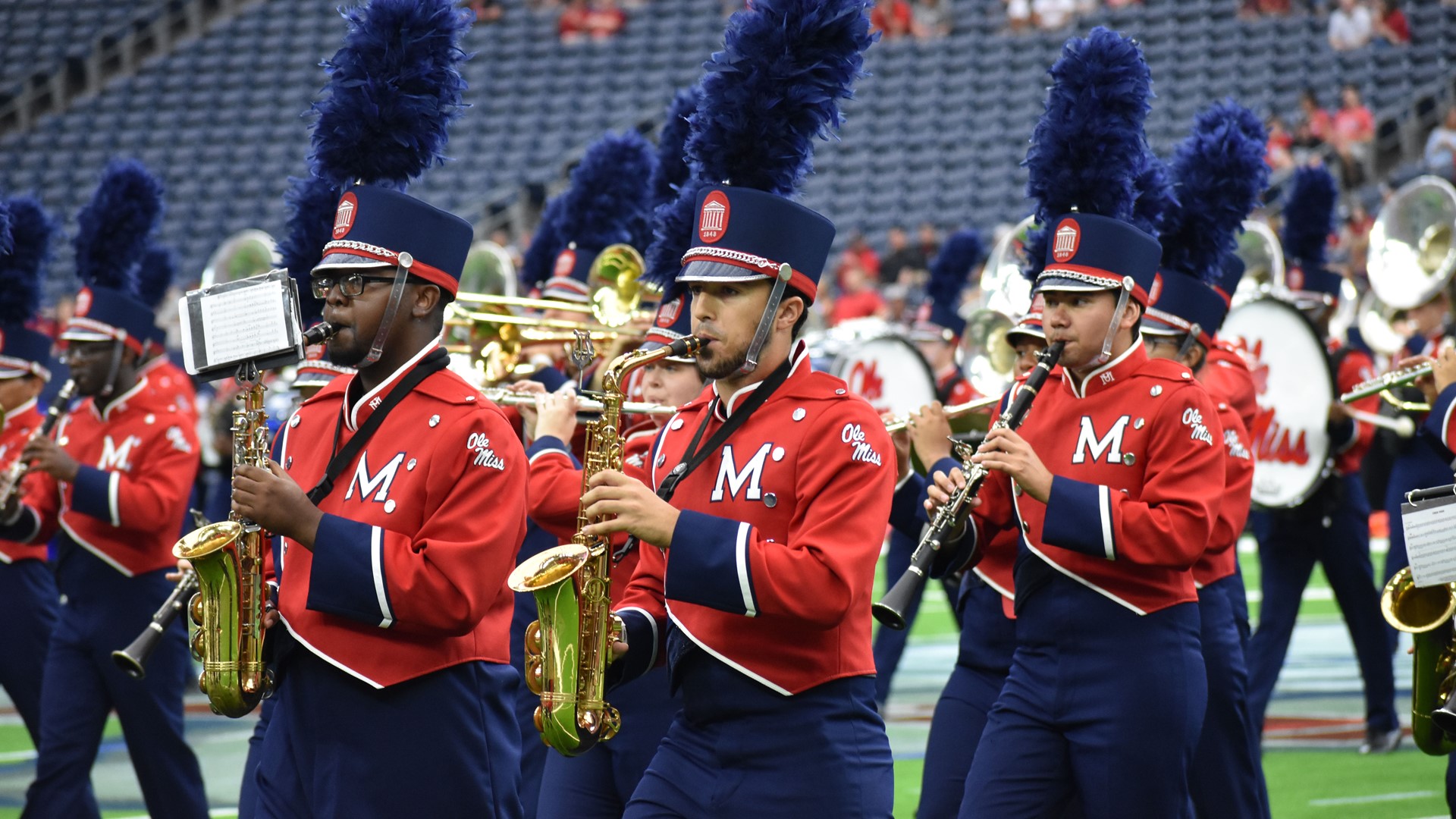 Photos: Ole Miss Rebelettes, Marching Band Perform At 2018 Advocare 