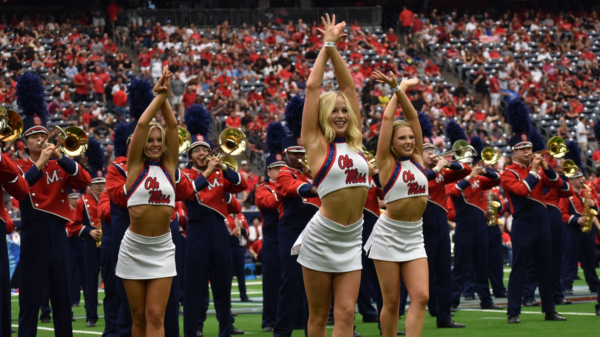Photos Ole Miss Rebelettes, Marching Band perform at 2018 Advocare