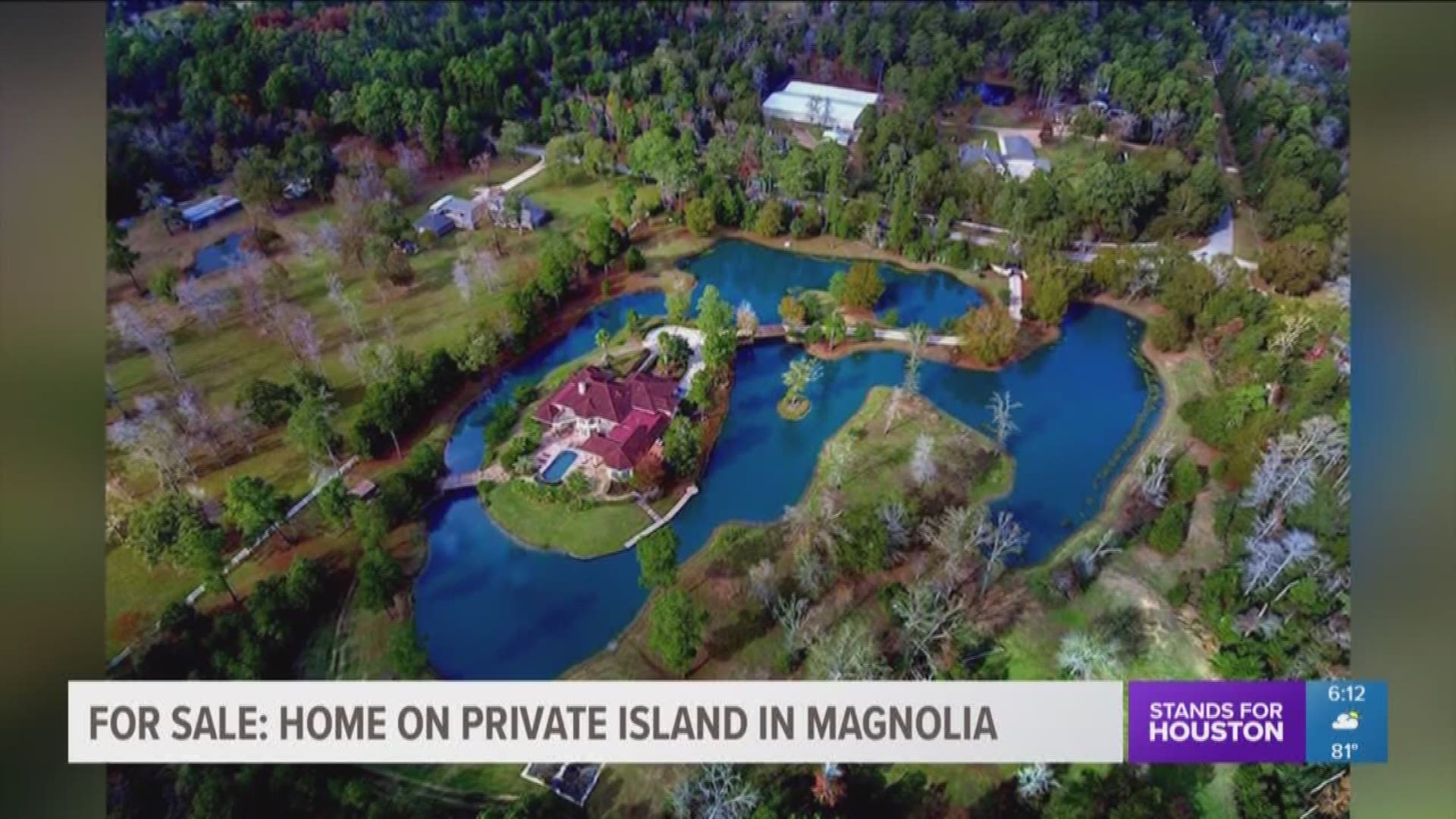 This home for sale in Magnolia is on its own little island.