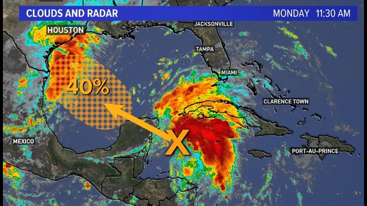 Chance for tropical development in the Gulf up to 70 percent
