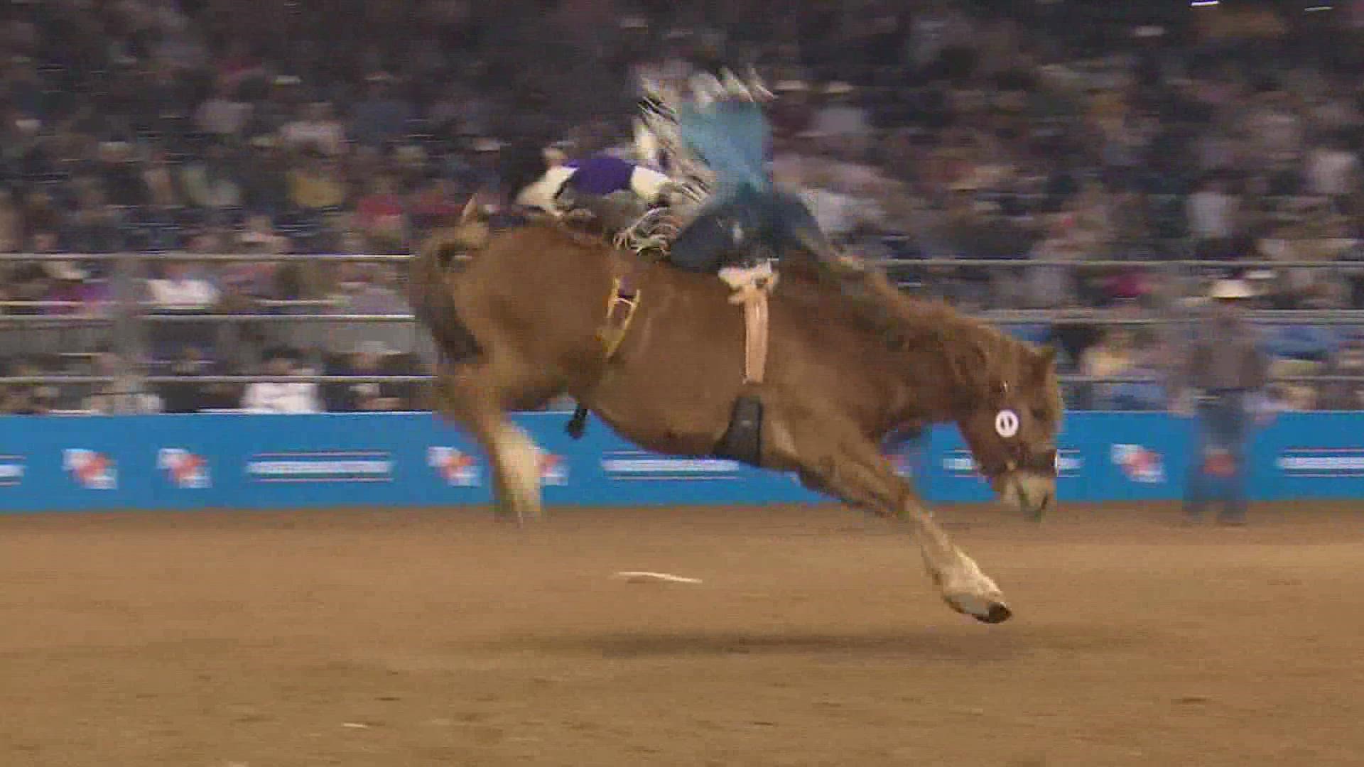 Bareback riding cowboy Anthony Thomas is happy to be back in competition at RodeoHouston.