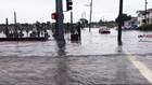 Gulf rain causes street flooding in Galveston