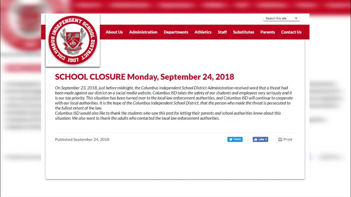 Columbus ISD will reopen with extra security Tuesday