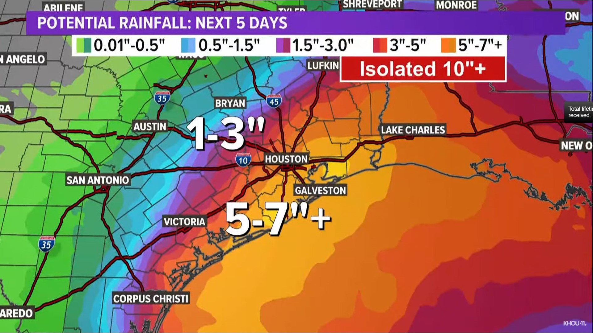 Areas along the Texas coast are preparing for the storm, which is expected to bring a substantial amount of rain.