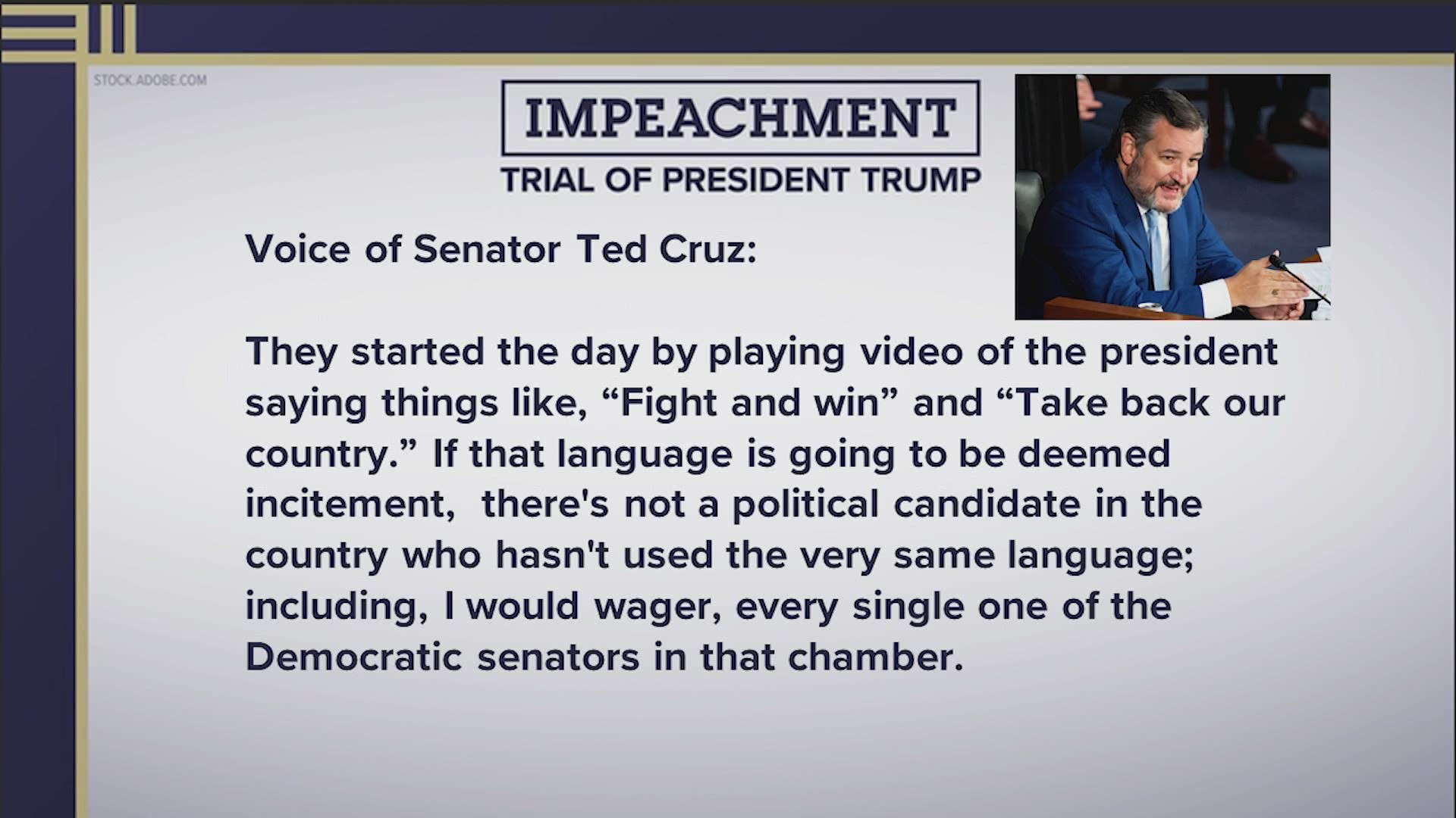 CBS News spoke with the Texas Senator after the second day of the impeachment hearing.