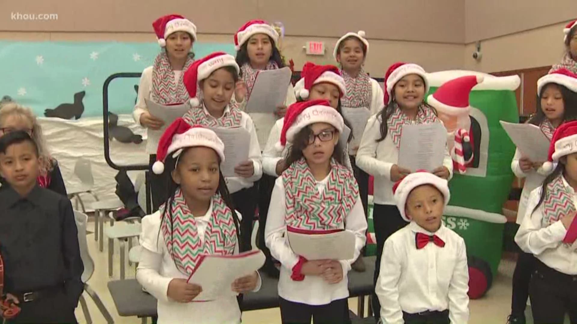 Kids have one more week in school before winter break, and they're already in the holiday spirit.