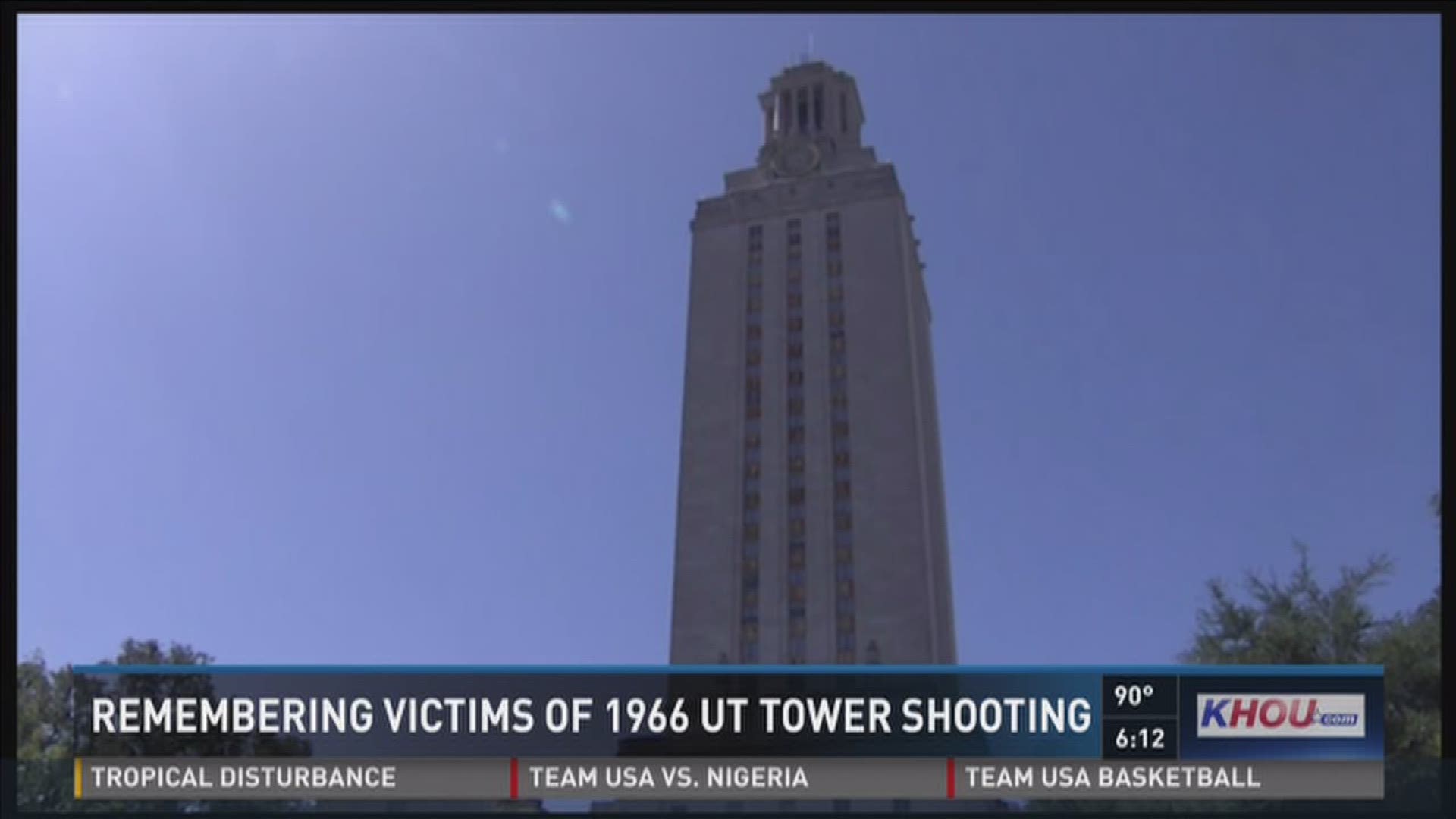 Survivors gathered on the UT-Austin campus Monday to remember the 17 victims who died and those who fought back on Aug. 1, 1966 when a gunman opened fire from the Texas Tower.