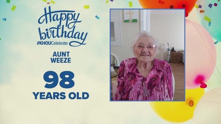 Celebrating you! Happy birthday to Aunt Weeze who is 98 years young on 9/26