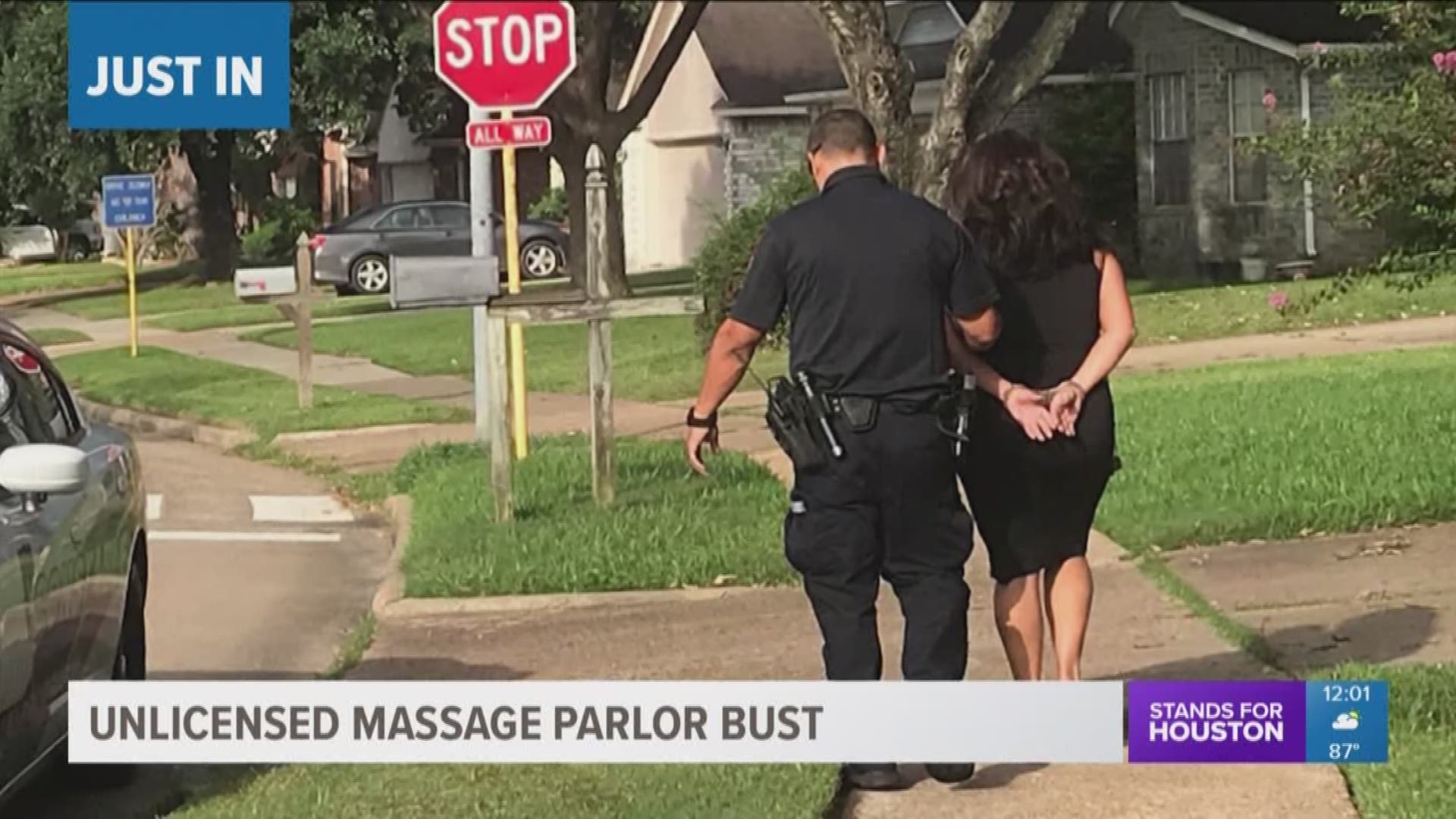 A woman was arrested in Atascocita on Wednesday for running an illegal massage parlor that is suspected to also be a brothel, deputies said.