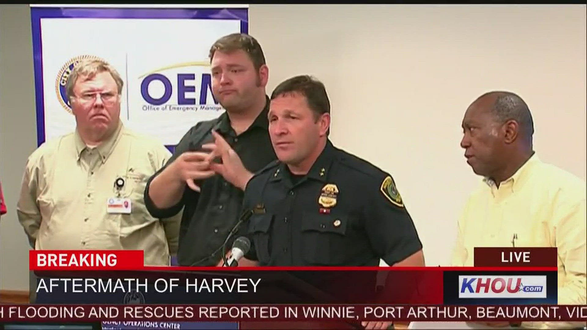 Houston officials gave an update on emergency efforts as they shift their focus from rescue to recovery. 8/30 7 p.m.